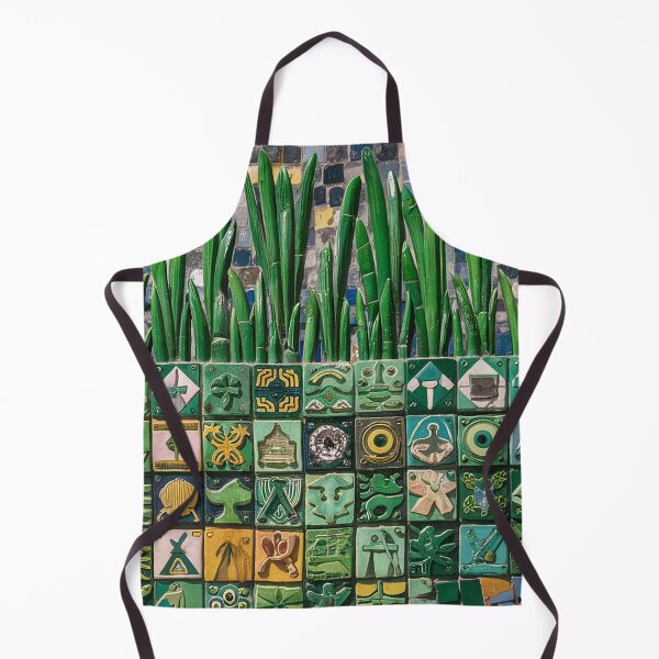 Item preview, Mosiac Wall Style Wild Green Grass Colored Block Patterns designed and sold by Loving Nature Gifts.