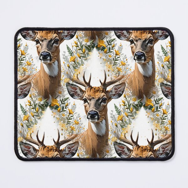 Item preview, White-tailed deer Surrounded By Yellow Jessamine Pattern designed and sold by taiche.