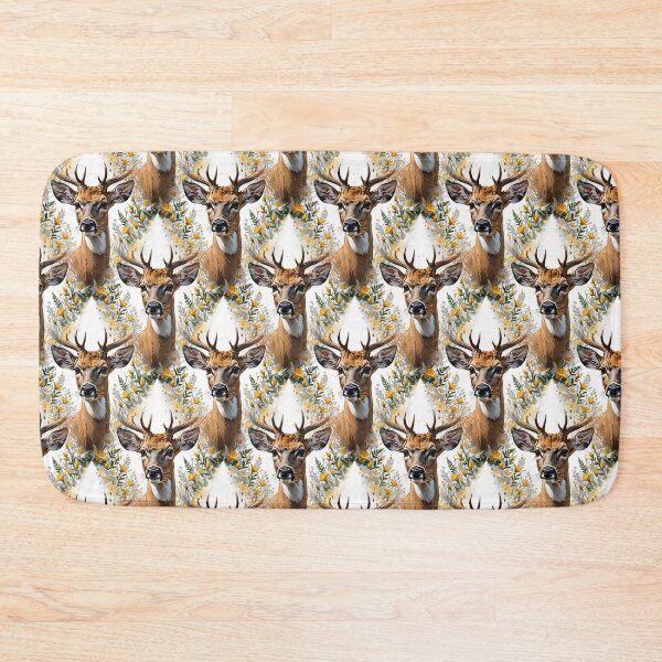 Item preview, White-tailed deer Surrounded By Yellow Jessamine Pattern designed and sold by taiche.