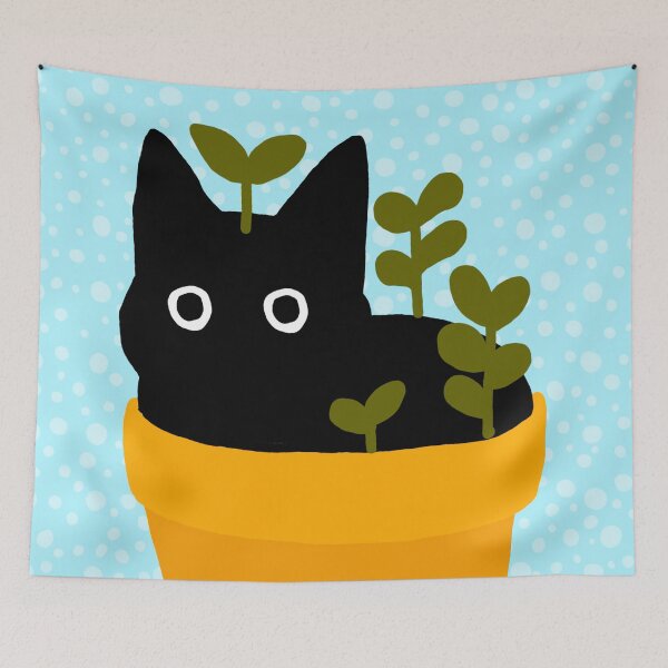 Item preview, Cat in flower pot  designed and sold by Pink-Teddy.