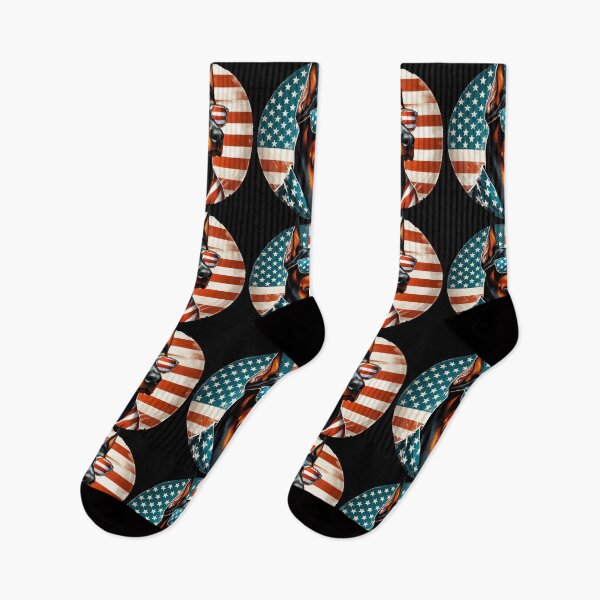 Item preview, Funny Doberman American Flag 4th Of July designed and sold by TomFrontierArt.