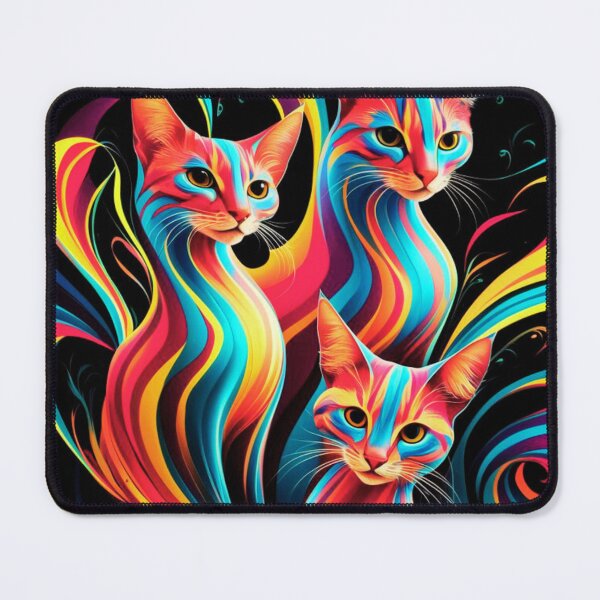 Item preview, cats in vibrant, bold colors designed and sold by aipaint.