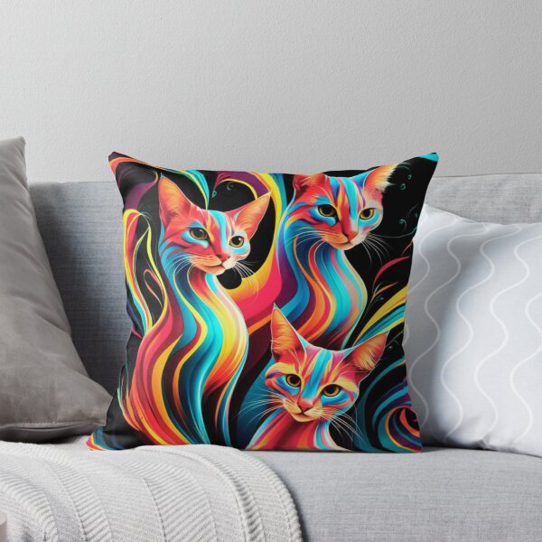 Item preview, cats in vibrant, bold colors  designed and sold by aipaint.