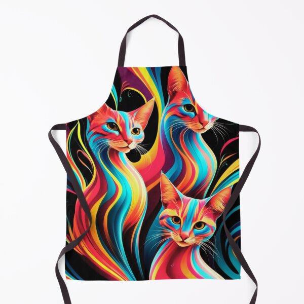 Item preview, cats in vibrant, bold colors designed and sold by aipaint.