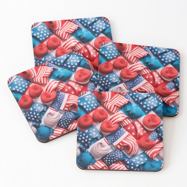 Item preview, Us motif colorful vibrant pattern design  designed and sold by DFLC Prints.