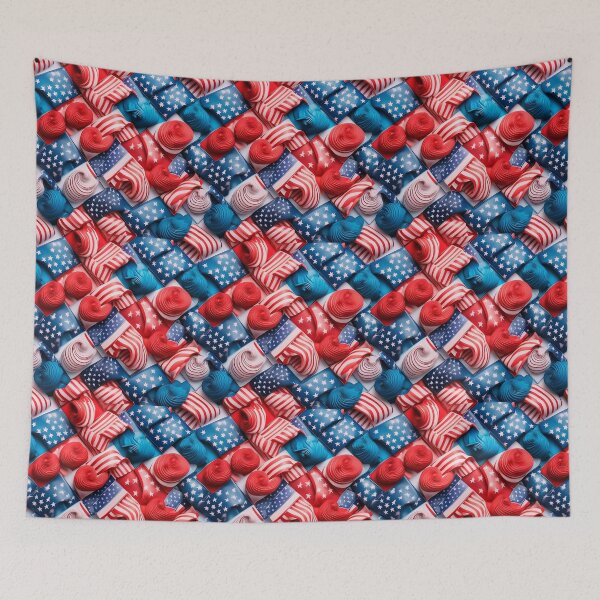 Item preview, Us motif colorful vibrant pattern design  designed and sold by DFLC Prints.