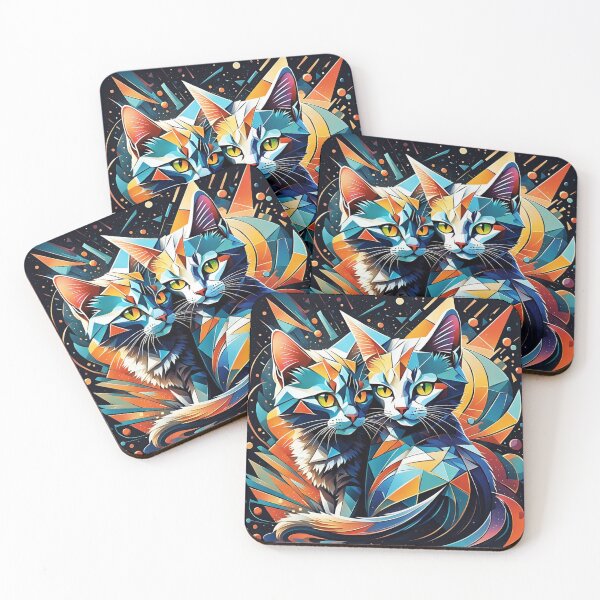 Item preview, Abstract Cats Cubist Art designed and sold by Simplybe1.