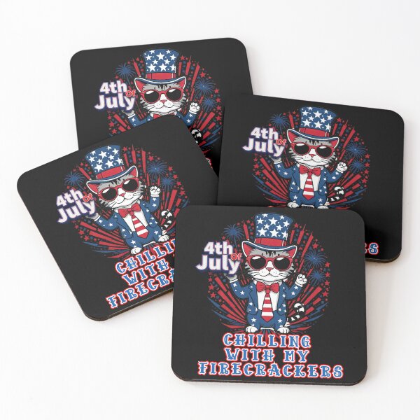 Item preview, 4th Of July - Chilling With My Firecrackers - Patriotic Cat designed and sold by sekrecja.