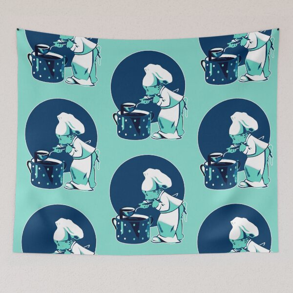Item preview, Cute Retro Vintage Blue Boy Chef Cook designed and sold by tanjica.