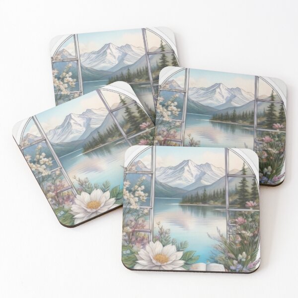 Item preview, Mountain Lake Relaxation Sticker (1431) designed and sold by WASjourney.