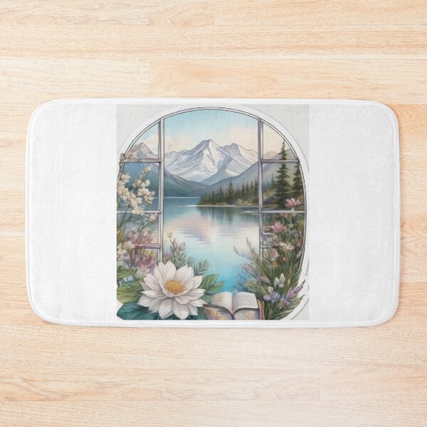 Item preview, Mountain Lake Relaxation Sticker (1431) designed and sold by WASjourney.