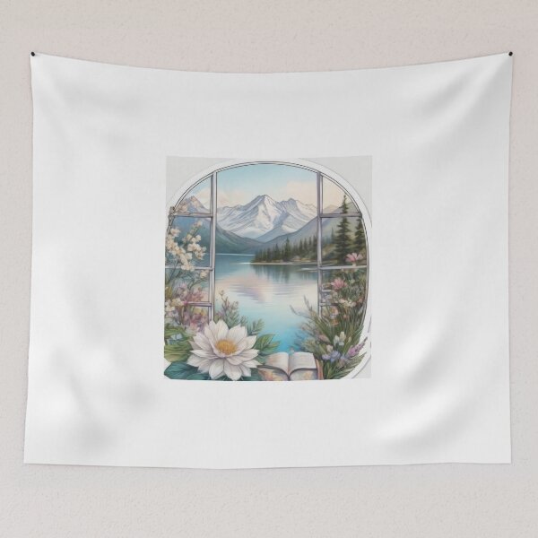 Item preview, Mountain Lake Relaxation Sticker (1431) designed and sold by WASjourney.