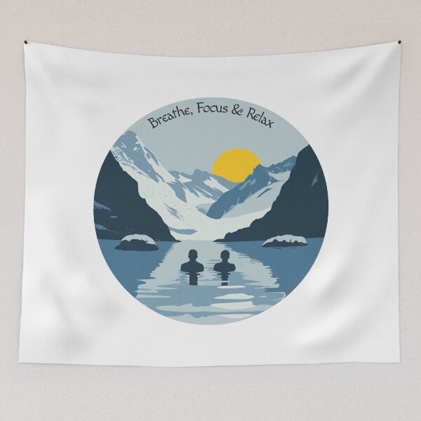Item preview, Kopie von Two women take a cold plunge in nature designed and sold by Bouldershop.
