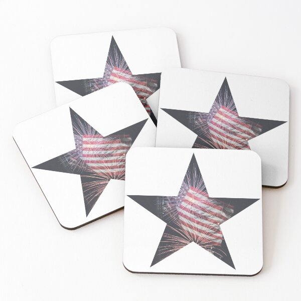 Item preview, America – Star with Flag and Fireworks designed and sold by BenO63.