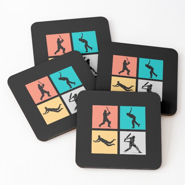 Item preview, Cricketers in Colourful Squares designed and sold by DJ-Portable.