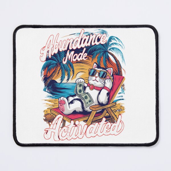 Item preview, Abundance Mode Activated Manifesting Funny Lucky Cat Holiday designed and sold by KayelBee.