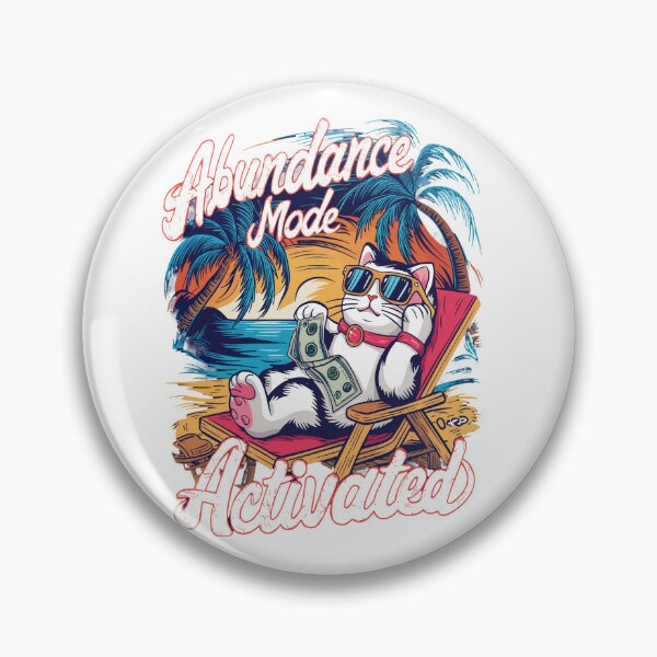 Item preview, Abundance Mode Activated Manifesting Funny Lucky Cat Holiday designed and sold by KayelBee.