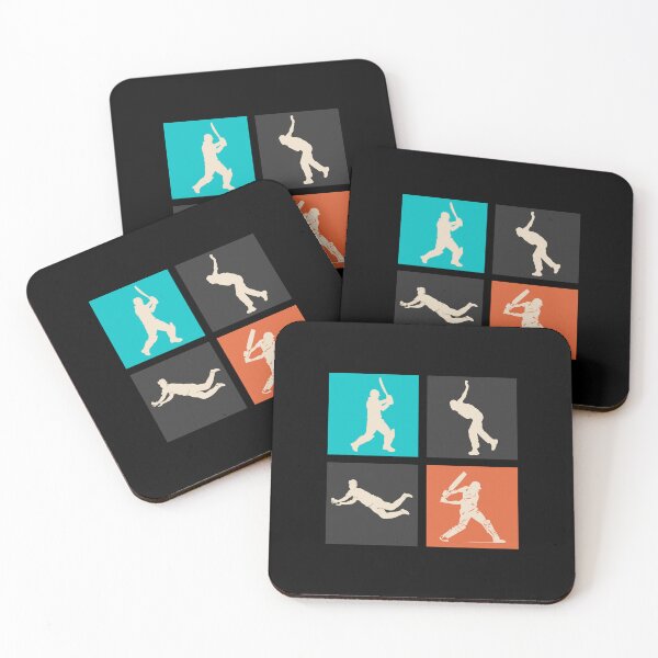Item preview, Cricketers in Colourful Squares designed and sold by DJ-Portable.