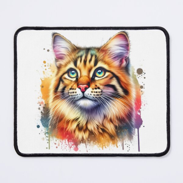 Item preview, A beautiful and cute orange cat with the colorful background designed and sold by Marcoshop10.