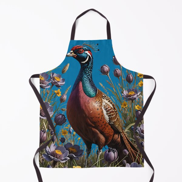 Item preview, Ring-necked Pheasant Surrounded By American Pasque Flower designed and sold by taiche.