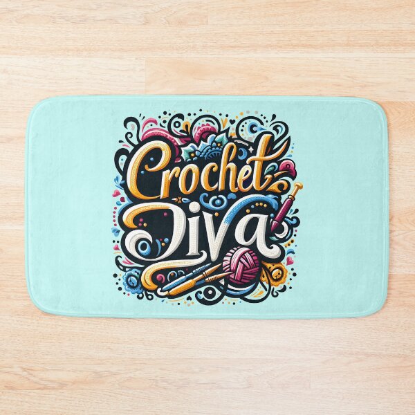 Item preview, Crochet Diva, typography, pun designed and sold by maxmaj.