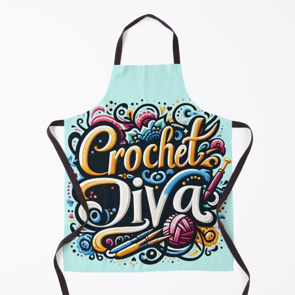 Item preview, Crochet Diva, typography, pun designed and sold by maxmaj.