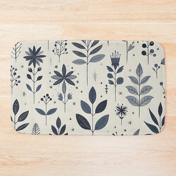 Item preview, Blue Floral Botanical Pattern designed and sold by asbno19.
