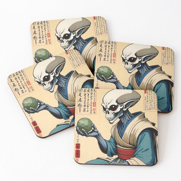 Item preview, Ancient Japanese Alien Artwork designed and sold by GrizzlyCollective.