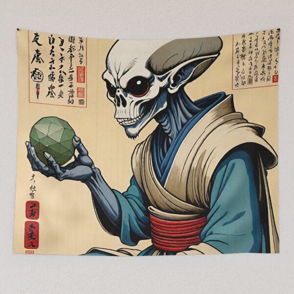 Artikelvorschau, Antikes japanisches Alien-Kunstwerk entworfen und verkauft von GrizzlyCollective.