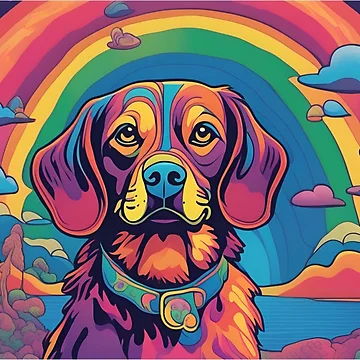 Artwork thumbnail, Psychedelic Dog by RiffZoom