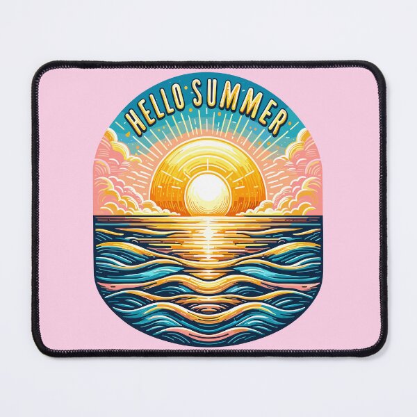 Item preview, Hello Summer Vibrant Sunset Ocean Scene designed and sold by ArtfulHunter.