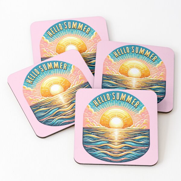 Item preview, Hello Summer Vibrant Sunset Ocean Scene designed and sold by ArtfulHunter.