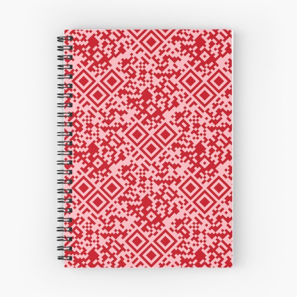 Item preview, 3183 B - scan RouCouCou QR code - merch pattern, red pink designed and sold by RouCouCou.