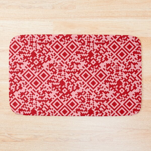 Item preview, 3183 B - scan RouCouCou QR code - merch pattern, red pink designed and sold by RouCouCou.