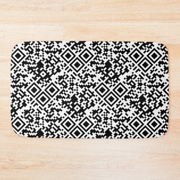 Item preview, 3183 C - scan RouCouCou QR code - merch pattern, black and white designed and sold by RouCouCou.