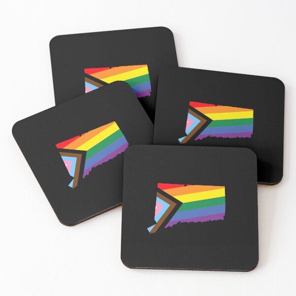 Item preview, Connecticut Progress Pride Flag - LGBTQ Rainbow Flag designed and sold by shaggylocks.