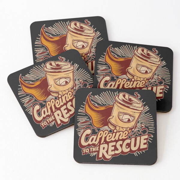 Item preview, ''Caffeine to the Rescue'' Vintage Coffee Lover T-Shirt  designed and sold by Witty Shirts.