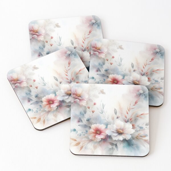 Item preview, Soft pastel floral watercolor background designed and sold by BlackCatspet1.