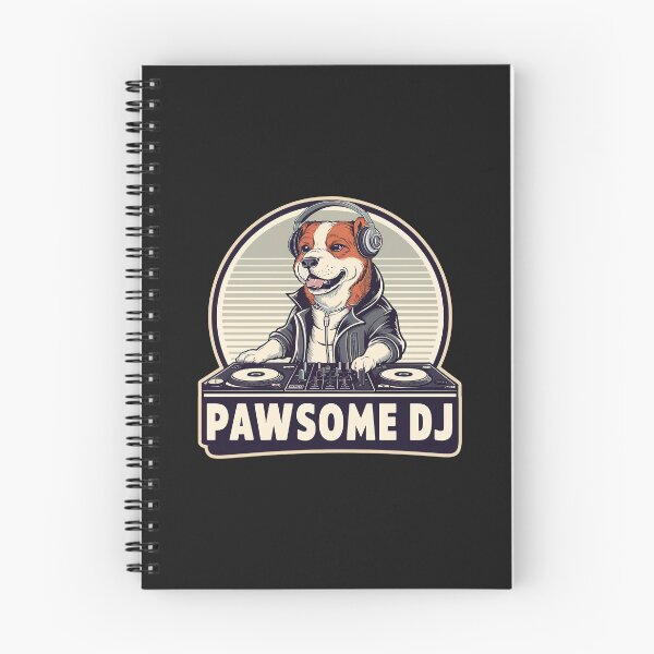 Item preview, ''Pawsome DJ'' Vintage Funny Music and Dog Lover T-Shirt designed and sold by Witty Shirts.