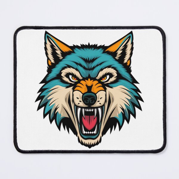 Item preview, Angry Wolf logo designed and sold by PolygonPinnacle.