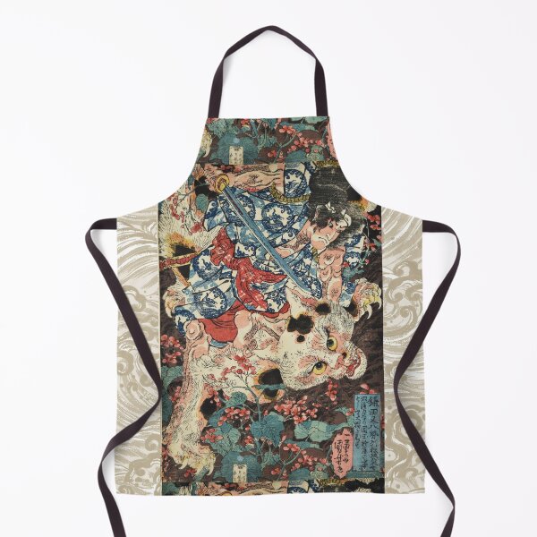 Item preview, JAPANESE WARRIOR KILLING A MONSTROUS CAT by Utagawa KUNIYOSHI designed and sold by BulganLumini.