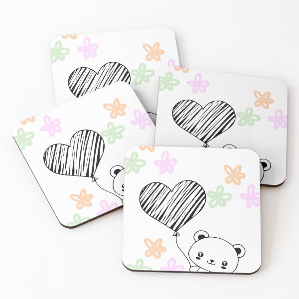 Item preview, cute bear and flower designed and sold by MarwaDesigne.