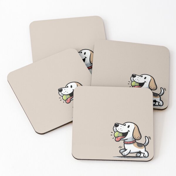 Item preview, Happy White Dog Plays with Tennis Ball designed and sold by TimeToMap.