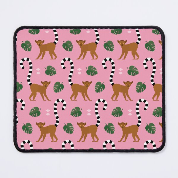 Item preview, Ringtailed lemurs on pink designed and sold by reneesillus.