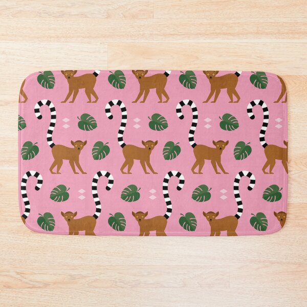 Item preview, Ringtailed lemurs on pink designed and sold by reneesillus.