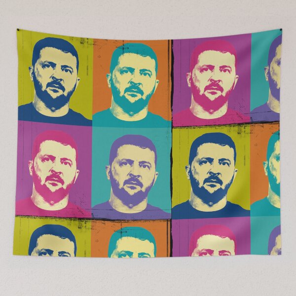 Item preview, Ukraine Patriotic Zelensky Retro Pop Art Warhol Style Slava Ukraine Ukrainian President  designed and sold by InnaMGraphic.