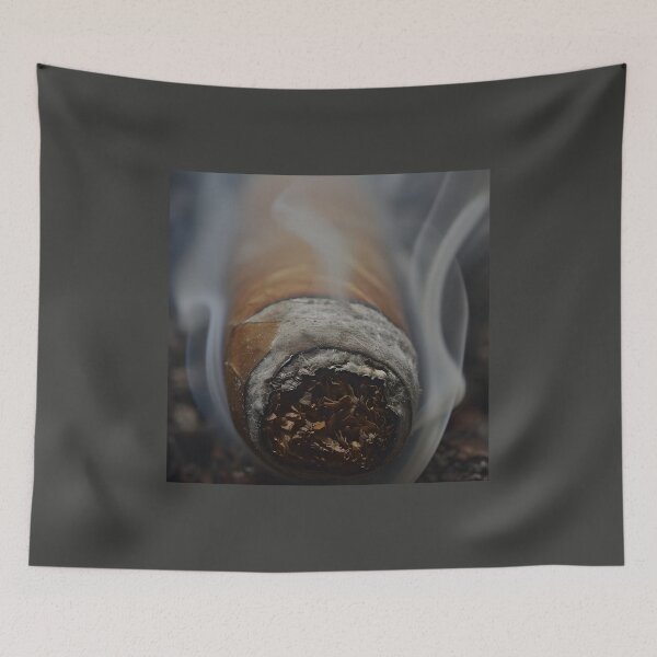 Item preview, Close-Up of a Lit Cigar with Elegance, Softly Blurred Background, Refined Relaxation designed and sold by OlfactoART Studio.