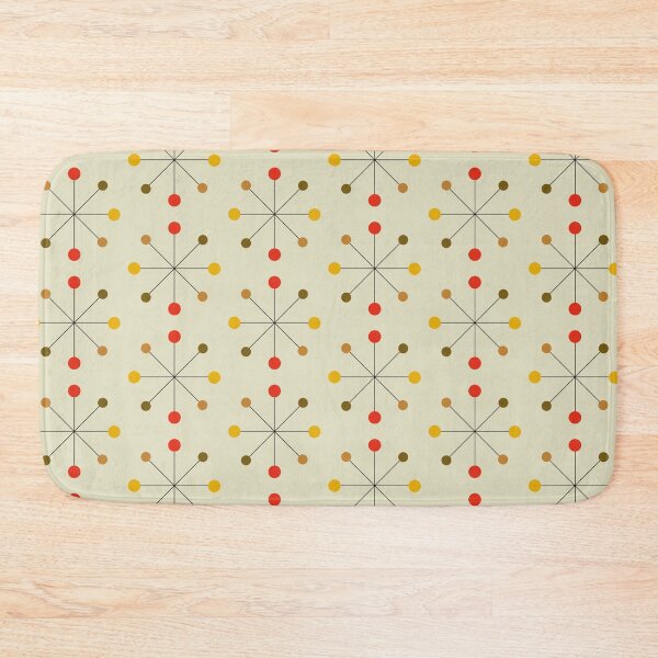 Item preview, Retro Mid Century Atomic Sunburst Pattern Tan, Red, Yellow designed and sold by trdstudio.