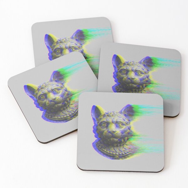 Item preview, Cat Distorted Statue Y2K Glitch designed and sold by Lelijo.
