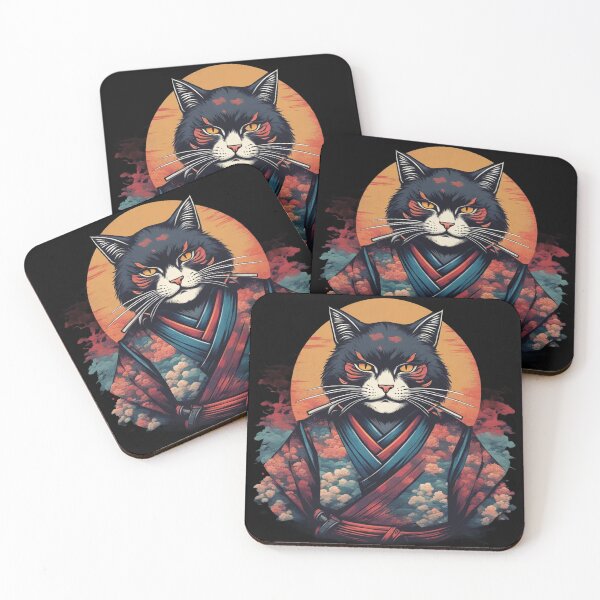 Item preview, Cat Shogun, Kawaii Cute, Catana, Traditional Japanese designed and sold by Burn-Ego.